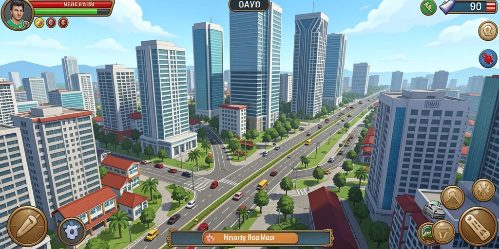 Gambaran interaksi multiplayer dengan pemain lain.